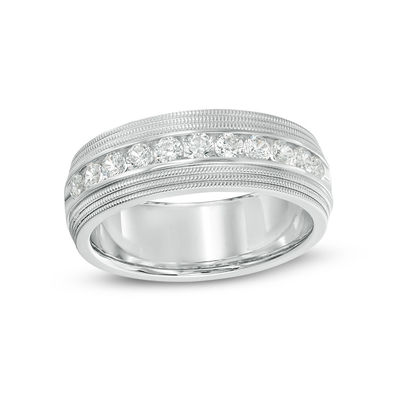 03.00 mm Milgrain Wedding Band Ring in 14k White Gold Size 4 