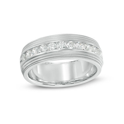 03.00 mm Milgrain Wedding Band Ring in 14k White Gold Size 4 03.00 mm Milgrain Wedding Band Ring in 14k White Gold Size 4