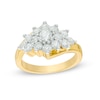 Thumbnail Image 1 of 1-1/6 CT. T.W. Diamond Sunburst Ring in 10K Gold