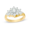 Thumbnail Image 3 of 1-1/6 CT. T.W. Diamond Sunburst Ring in 10K Gold