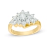 Thumbnail Image 4 of 1-1/6 CT. T.W. Diamond Sunburst Ring in 10K Gold