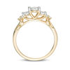 Thumbnail Image 3 of 1/3 CT. T.W. Diamond Past Present Future® Tri-Sides Twist Shank Engagement Ring in 10K Gold