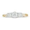 Thumbnail Image 4 of 1/3 CT. T.W. Diamond Past Present Future® Tri-Sides Twist Shank Engagement Ring in 10K Gold