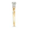 Thumbnail Image 6 of 1/3 CT. T.W. Diamond Past Present Future® Tri-Sides Twist Shank Engagement Ring in 10K Gold