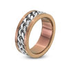 Thumbnail Image 2 of Men's 10.0mm Chain Link Center Band in Stainless Steel with Brown IP