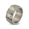 Thumbnail Image 3 of Men's 1/20 CT. T.W. Black Diamond Cross Wedding Band in Stainless Steel with Black IP