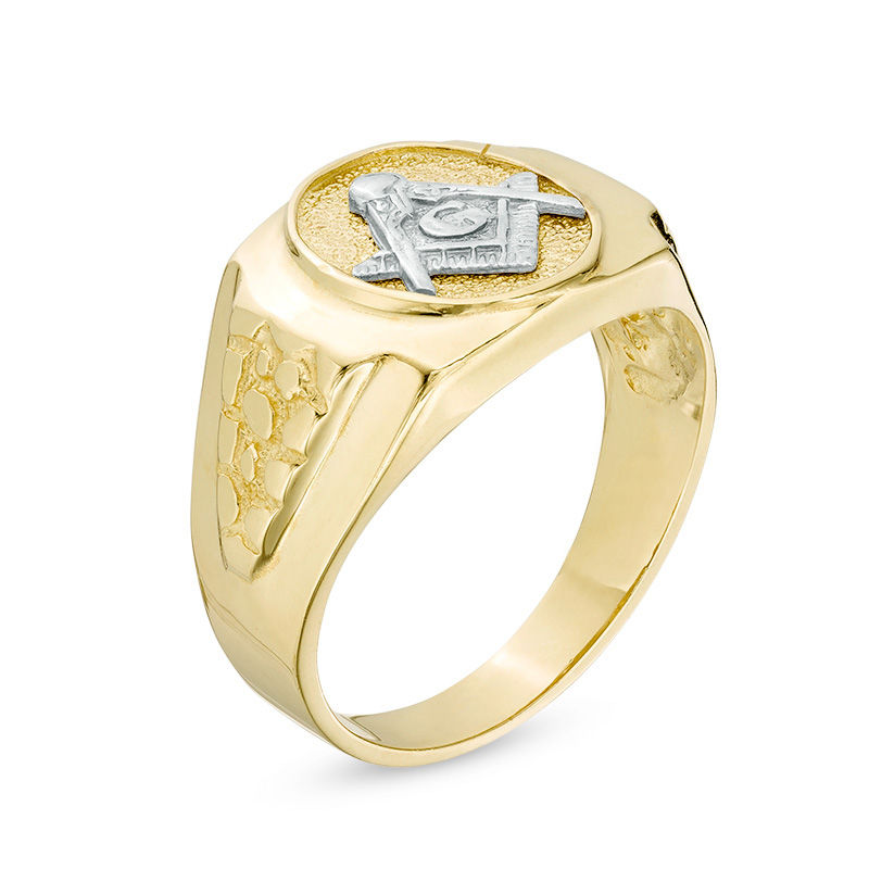 Men's Masonic Signet Ring in 10K Gold