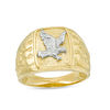 Thumbnail Image 0 of Men's Eagle Rectangular Signet Ring in 10K Gold