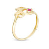 Thumbnail Image 1 of Child's Disney Twinkle Tilted Minnie Mouse Ruby Ring in 14K Gold - Size 4