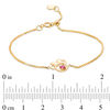Thumbnail Image 2 of Child’s Disney Twinkle Tilted Minnie Mouse Ruby Bolo Bracelet in 14K Gold - 6.0"