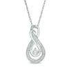 Thumbnail Image 1 of Diamond Accent Looped Infinity Pendant in Sterling Silver