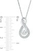 Thumbnail Image 3 of Diamond Accent Looped Infinity Pendant in Sterling Silver