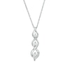 Thumbnail Image 1 of Diamond Accent Three Stone Flame Twist Pendant in Sterling Silver