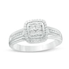 Thumbnail Image 1 of Quad Diamond Accent Cushion Frame Ring in Sterling Silver