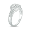 Thumbnail Image 2 of Quad Diamond Accent Cushion Frame Ring in Sterling Silver