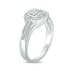 Thumbnail Image 1 of Quad Diamond Accent Cushion Frame Ring in Sterling Silver