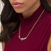 Thumbnail Image 2 of 1/20 CT. T.W. Diamond Bypass Necklace in Sterling Silver