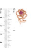 Thumbnail Image 2 of Child's Disney Twinkle Belle Ruby Beaded Rose Stud Earrings in 14K Gold