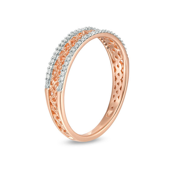 1/15 CT. T.W. Diamond Criss-Cross Vintage-Style Anniversary