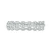 Thumbnail Image 4 of 1/15 CT. T.W. Diamond Scallop-Edged Multi-Row Vintage-Style Anniversary Band in 10K White Gold