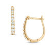 Thumbnail Image 0 of 1/4 CT. T.W. Certified Diamond Hoop Earrings in 14K Gold (H/I1)