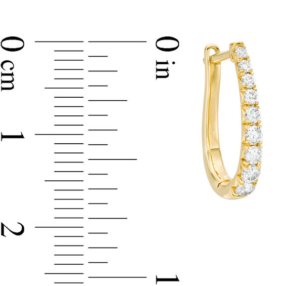 1/2 CT. T.w. Certified Diamond Hoop Earrings in 14K Gold (H/I1)