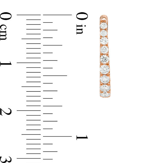 1/2 CT. T.w. Certified Diamond Hoop Earrings in 14K Rose Gold (H/I1)