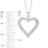 Thumbnail Image 2 of 1/2 CT. T.W. Diamond Heart Outline Pendant in 10K White Gold