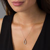 Thumbnail Image 2 of 1/2 CT. T.W. Diamond Oval Pendant in 10K White Gold