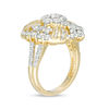 Thumbnail Image 3 of 2 CT. T.W. Composite Diamond Pear-Shaped Spiral Ring in 10K Gold