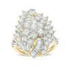 Thumbnail Image 0 of 3 CT. T.W. Composite Diamond Waterfall Ring in 10K Gold