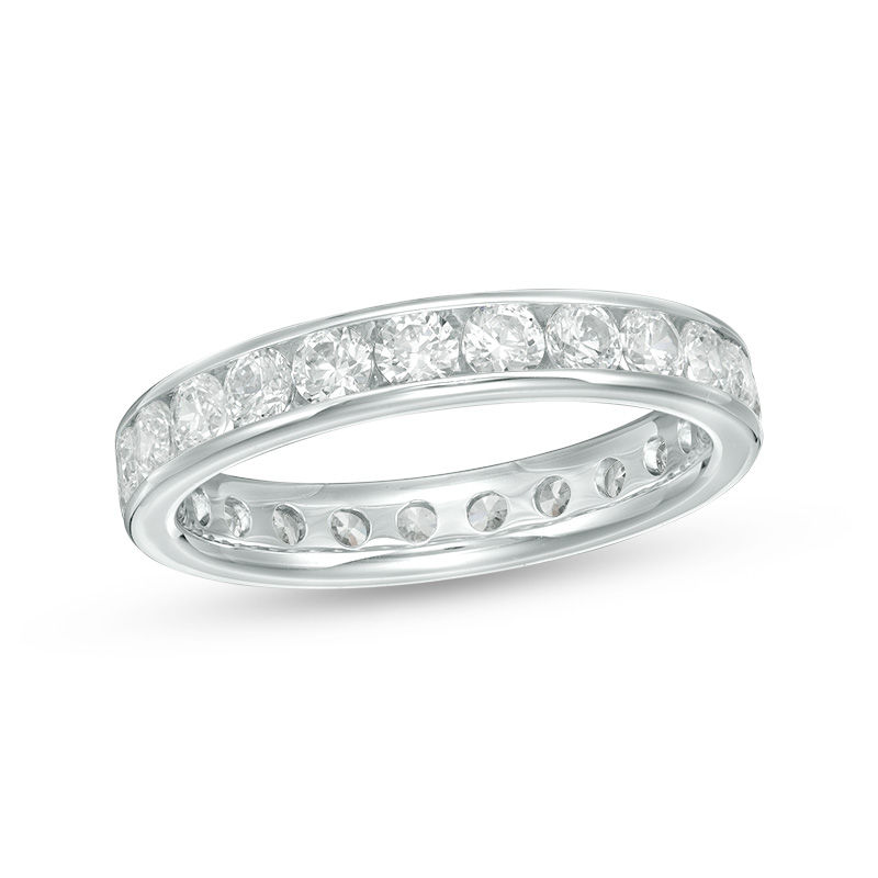 Main Image 1 of 1-1/2 CT. T.W. Diamond Eternity Band in 14K White Gold (H/SI2)