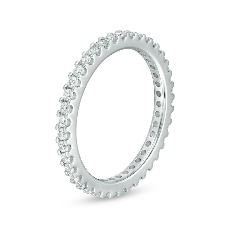 Main Image 2 of 1/2 CT. T.W. Diamond Eternity Band in 14K White Gold (H/SI2)