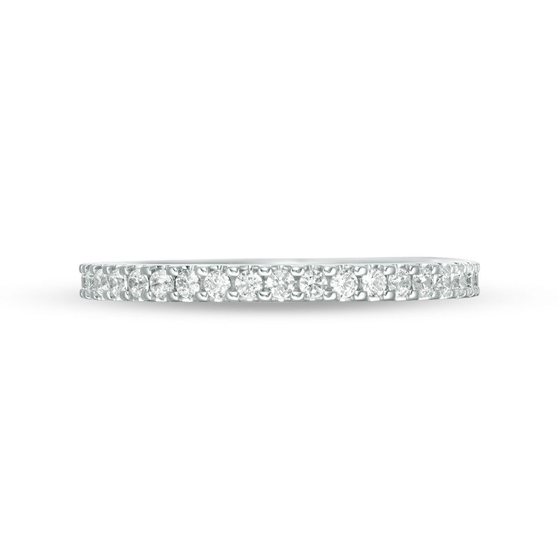 Main Image 4 of 1/2 CT. T.W. Diamond Eternity Band in 14K White Gold (H/SI2)