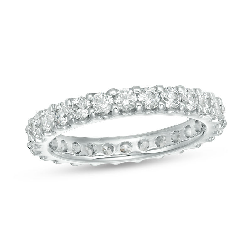 Main Image 1 of 1-1/2 CT. T.W. Diamond Eternity Band in 14K White Gold (H/SI2)