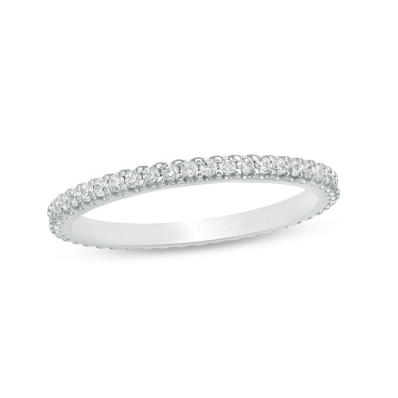 Main Image 1 of 1/3 CT. T.W. Diamond Eternity Band in 14K White Gold (H/SI2)