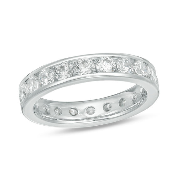 2 CT. T.w. Diamond Channel-Set Eternity Band in 14K White Gold (H/Si2)