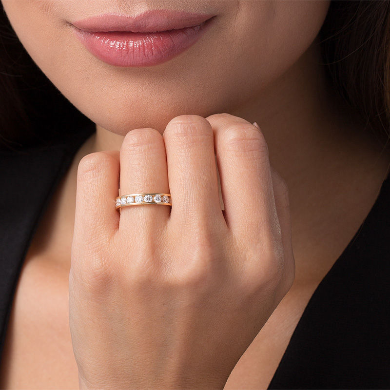 Main Image 3 of 2 CT. T.W. Diamond Eternity Band in 14K Gold (H/SI2)