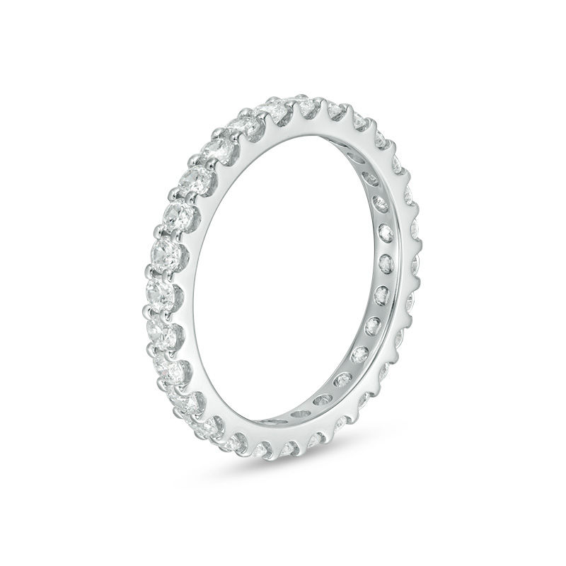 Main Image 2 of 1 CT. T.W. Diamond Eternity Band in 14K White Gold (H/SI2