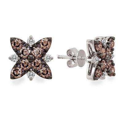 Le Vian Chocolate Diamonds 1 5 8 Ct T W Diamond Starburst Stud Earrings In 14k Vanilla Gold Le Vian Chocolate Diamonds 1 5 8 Ct T W Diamond Starburst Stud Earrings In 14k Vanilla Gold