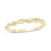 Thumbnail Image 0 of 1/20 CT. T.W. Diamond Twist Wedding Band in 10K Gold