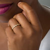 Thumbnail Image 1 of 1/20 CT. T.W. Diamond Twist Wedding Band in 10K Gold