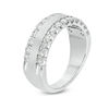 Thumbnail Image 3 of 1 CT. T.W. Diamond Satin Center Anniversary Band in 14K White Gold