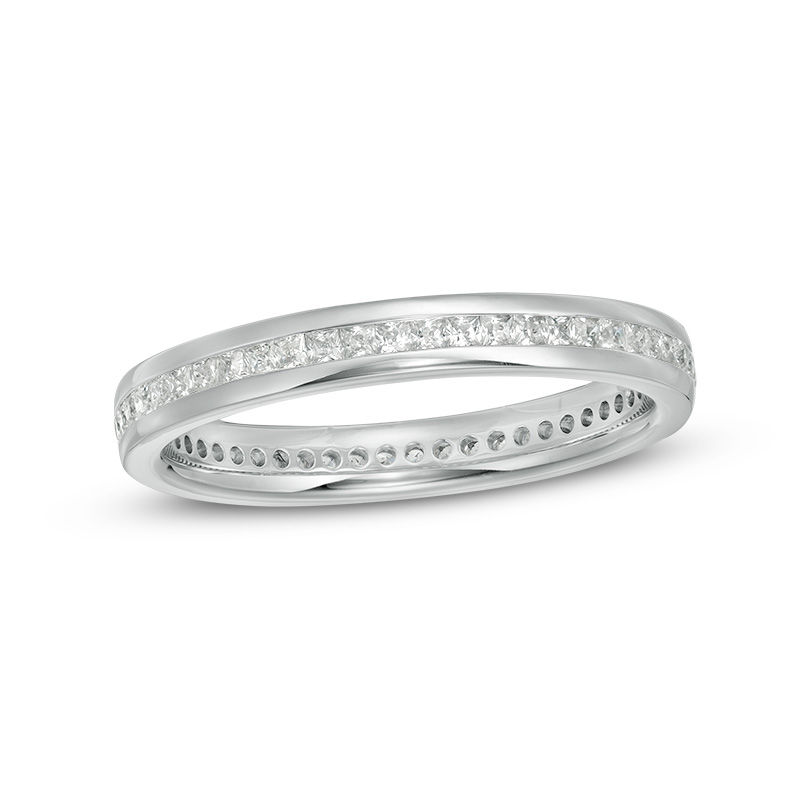 Main Image 1 of 1/2 CT. T.W. Princess-Cut Diamond Eternity Band in 14K White Gold (H/SI2)