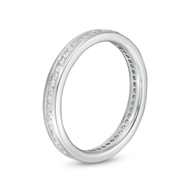 1/2 CT. T.W. Princess-Cut Diamond Eternity Band in 14K White Gold (H ...