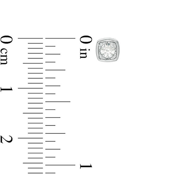 1/6 CT. T.W. Diamond Solitaire Cushion-Shaped Stud Earrings in 10K White Gold 1/6 CT. T.W. Diamond Solitaire Cushion-Shaped Stud Earrings in 10K White Gold
