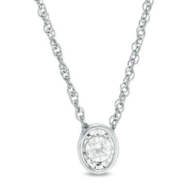 1/6 CT. Diamond Solitaire Oval-Shaped 