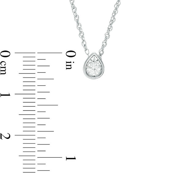 1/3 CT. T.W. Diamond Solitaire Teardrop Pendant and Stud Earrings Set in 10K White Gold 1/3 CT. T.W. Diamond Solitaire Teardrop Pendant and Stud Earrings Set in 10K White Gold
