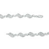 Thumbnail Image 2 of 1/2 CT. T.W. Diamond Three Stone Bypass Ribbon Bracelet in Sterling Silver - 7.5"