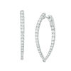 Thumbnail Image 0 of 2 CT. T.W. Diamond Inside-Out Point Hoop Earrings in 10K White Gold